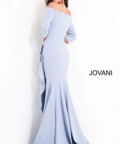 Jovani - 00446SC Off Shoulder Drape Mermaid Dress - 1 Pc Navy In Size 24 Available Formal Gowns 10 Jovani - 00446SC Off Shoulder Drape Mermaid Dress - 1 Pc Navy In Size 24 Available Formal Gowns