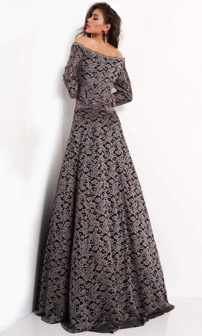 Jovani - 03357 Lace Off Shoulder A-line Gown Formal Gowns 4 Jovani - 03357 Lace Off Shoulder A-line Gown Formal Gowns