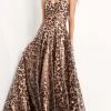 Jovani - 04697 Strapless Animal Print Corset Gown Formal Gowns