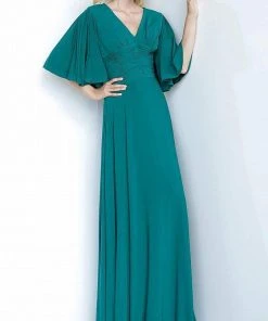 Jovani - 1547 V-Neck Jersey Maxi Dress Formal Gowns