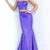 Jovani - 2137 Asymmetrical Cutout Trumpet Gown