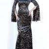 Formal Gowns Jovani - 3995 Animal Print Split Sleeve Mermaid Dress 1 Formal Gowns Jovani - 3995 Animal Print Split Sleeve Mermaid Dress