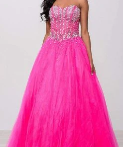 Formal Gowns Jovani - 47131 Sweetheart Embellished Tulle Ballgown