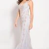 Jovani - 60829 Deep V-Neck Embellished Fitted Gown Formal Gowns