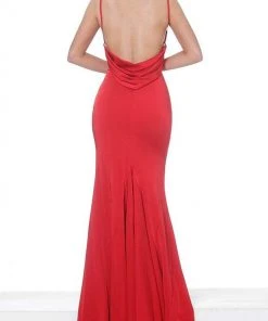 Jovani - 66087 Scoop Neck Long Mermaid Evening Dress 6 Jovani - 66087 Scoop Neck Long Mermaid Evening Dress