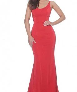 Jovani - 66087 Scoop Neck Long Mermaid Evening Dress 7 Jovani - 66087 Scoop Neck Long Mermaid Evening Dress
