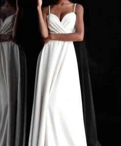 Formal Gowns Jovani - 66253 Sleeveless Sweetheart Long A-line Dress With Train