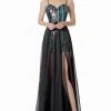 Jovani - 66297 Sequined Sweetheart A-Line Dress