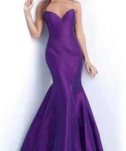 Jovani - 67412 Strapless Plunging Sweetheart Mermaid Dress With Train