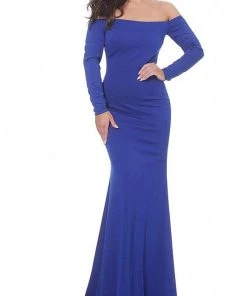 Formal Gowns Jovani - 67440 Long Sleeve Off Shoulder Long Dress
