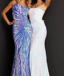 Jovani - Asymmetric Embellished Prom Dress 05664SC Formal Gowns 5 Jovani - Asymmetric Embellished Prom Dress 05664SC Formal Gowns