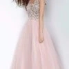 JVN By Jovani Jovani - Beaded Sleeveless V-Back Ballgown JVN2007SC - 1 Pc Blush In Size 12 Available Formal Gowns 2 JVN By Jovani Jovani - Beaded Sleeveless V-Back Ballgown JVN2007SC - 1 Pc Blush In Size 12 Available Formal Gowns
