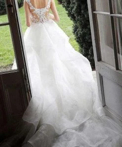 Jovani Bridal - JB68165 Scoop Neck Layered Bridal Gown