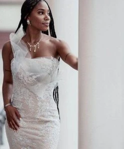 Jovani - Illusion Lace Sweetheart Long Gown 03904SC - 1 Pc Navy In Size 6 Available Formal Gowns