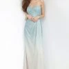 JVN By Jovani Formal Gowns Jovani - JVN01015 Strapless Sweetheart Shimmer Ombre Gown