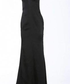 JVN By Jovani Jovani - JVN02048 Long V-Neck Satin Mermaid Gown 13 JVN By Jovani Jovani - JVN02048 Long V-Neck Satin Mermaid Gown