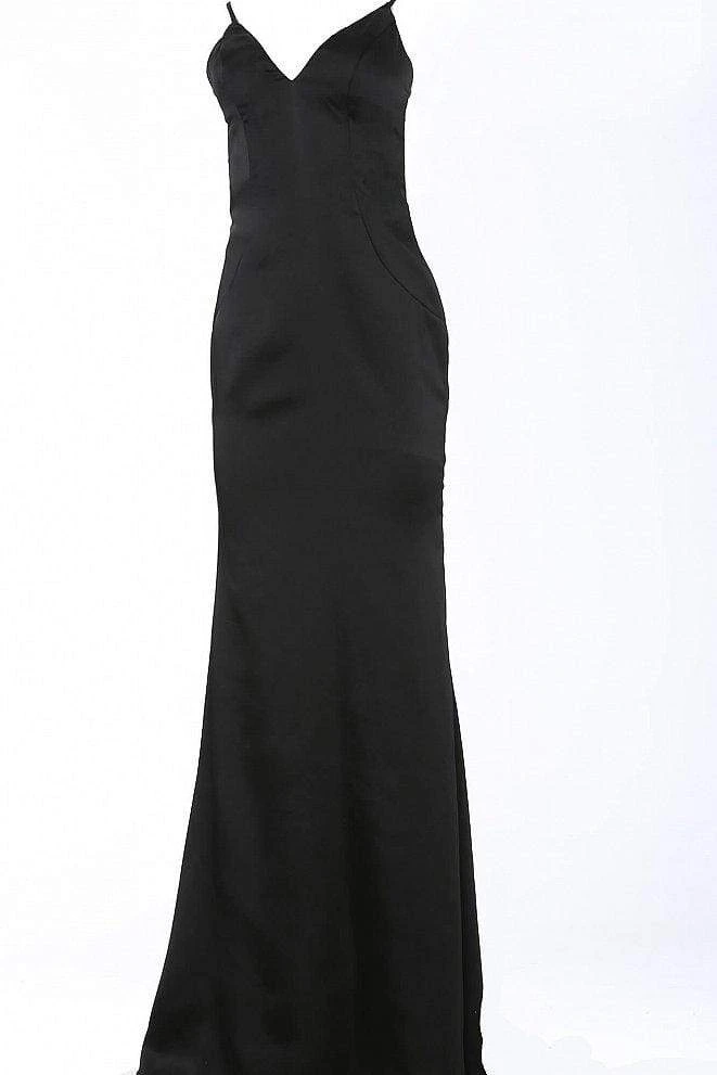 JVN By Jovani Jovani - JVN02048 Long V-Neck Satin Mermaid Gown 8 JVN By Jovani Jovani - JVN02048 Long V-Neck Satin Mermaid Gown