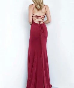 JVN By Jovani Jovani - JVN02071 Plunging V-neck Fit And Flare Dress Formal Gowns 10 JVN By Jovani Jovani - JVN02071 Plunging V-neck Fit And Flare Dress Formal Gowns