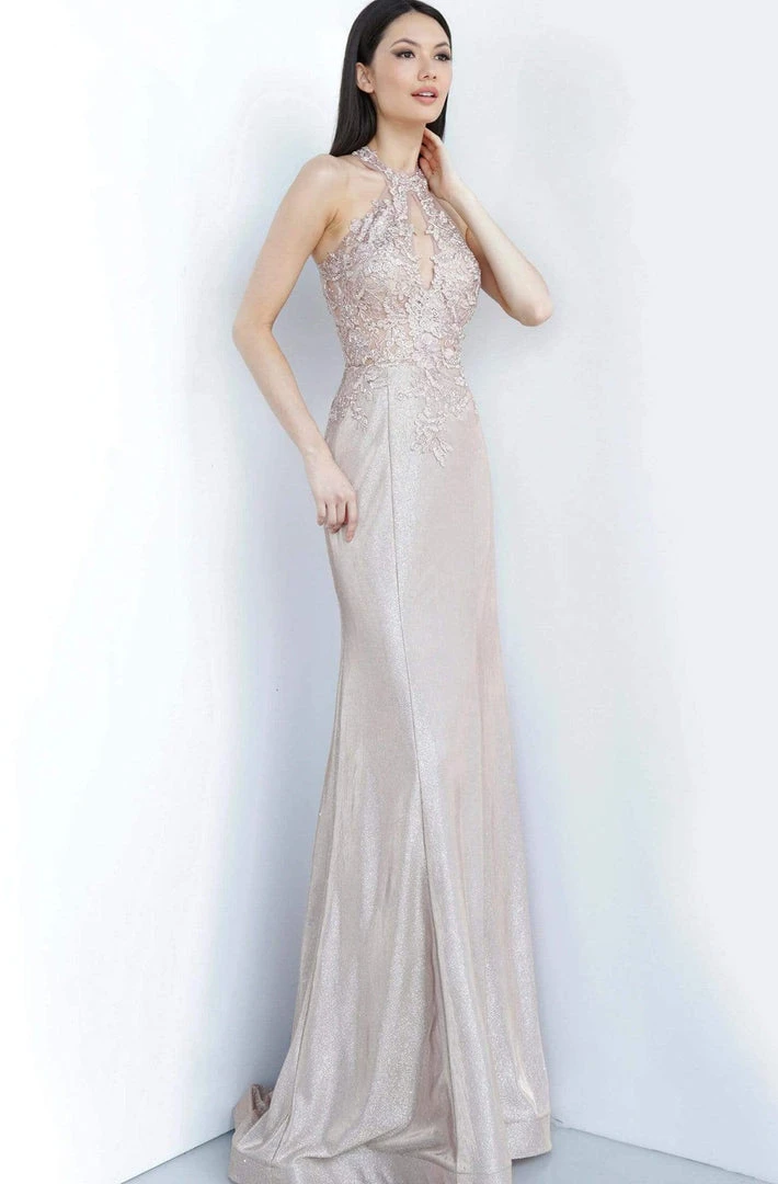 JVN By Jovani Jovani - JVN02746 Floral Embroidered Halter Dress 3 JVN By Jovani Jovani - JVN02746 Floral Embroidered Halter Dress