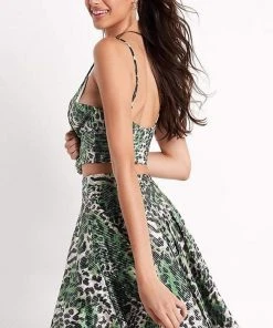 JVN By Jovani Cocktail Dresses Jovani - JVN05817 Sweetheart Print A-Line Dress 8 JVN By Jovani Cocktail Dresses Jovani - JVN05817 Sweetheart Print A-Line Dress