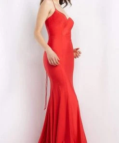 JVN By Jovani Jovani - JVN07643 Tie Back Long Mermaid Gown Formal Gowns