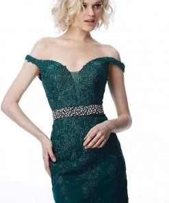 JVN By Jovani Jovani - JVN1102 Lace Applique Off Shoulder Fitted Cocktail Dress Cocktail Dresses 9 JVN By Jovani Jovani - JVN1102 Lace Applique Off Shoulder Fitted Cocktail Dress Cocktail Dresses