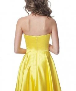 JVN By Jovani Jovani - JVN1717 Strapless Straight Neck A-line Dress Cocktail Dresses