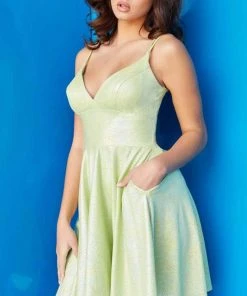 JVN By Jovani Cocktail Dresses Jovani JVN22519 - Spaghetti Straps Empire Cocktail Dress