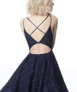 JVN By Jovani Jovani - JVN2362 Embellished Scoop Neck A-line Dress