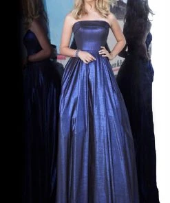 JVN By Jovani Jovani - JVN2392 Banded Strapless Pleated Ballgown Formal Gowns 7 JVN By Jovani Jovani - JVN2392 Banded Strapless Pleated Ballgown Formal Gowns