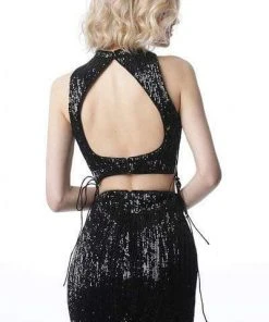 JVN By Jovani Jovani - JVN4692 Sequined Two Piece Fitted Cocktail Dress Cocktail Dresses 5 JVN By Jovani Jovani - JVN4692 Sequined Two Piece Fitted Cocktail Dress Cocktail Dresses
