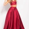 JVN By Jovani Jovani - JVN59636 Lace-Up Back Two-Piece Mikado Ballgown 1 JVN By Jovani Jovani - JVN59636 Lace-Up Back Two-Piece Mikado Ballgown