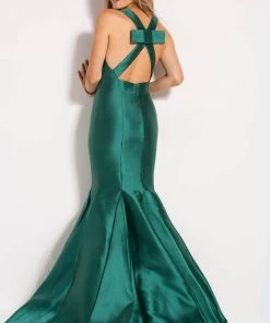 JVN By Jovani Jovani - JVN60917 Plunging V-Neck Ribbon Ornate Mermaid Gown Formal Gowns 6 JVN By Jovani Jovani - JVN60917 Plunging V-Neck Ribbon Ornate Mermaid Gown Formal Gowns