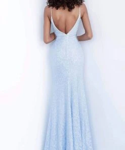 JVN By Jovani Jovani - JVN64010 High Halter Beaded Lace Gown 10 JVN By Jovani Jovani - JVN64010 High Halter Beaded Lace Gown