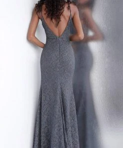 JVN By Jovani Jovani - JVN64010 High Halter Beaded Lace Gown 15 JVN By Jovani Jovani - JVN64010 High Halter Beaded Lace Gown