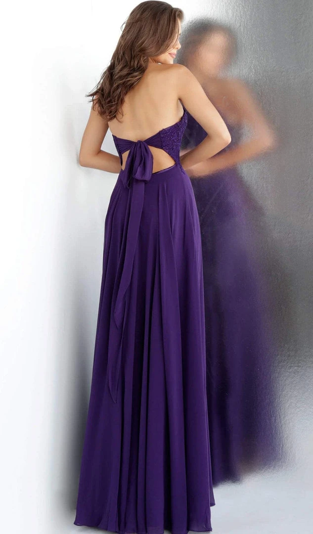 JVN By Jovani Jovani - JVN64114 Embroidered Halter Neck A-line Dress Formal Gowns 4 JVN By Jovani Jovani - JVN64114 Embroidered Halter Neck A-line Dress Formal Gowns