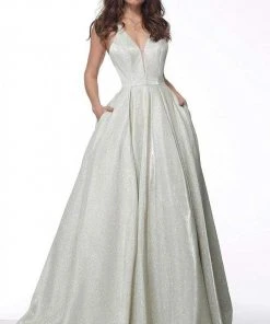 JVN By Jovani Jovani - JVN65851 Metallic Crisscross Strapped A-Line Gown 15 JVN By Jovani Jovani - JVN65851 Metallic Crisscross Strapped A-Line Gown