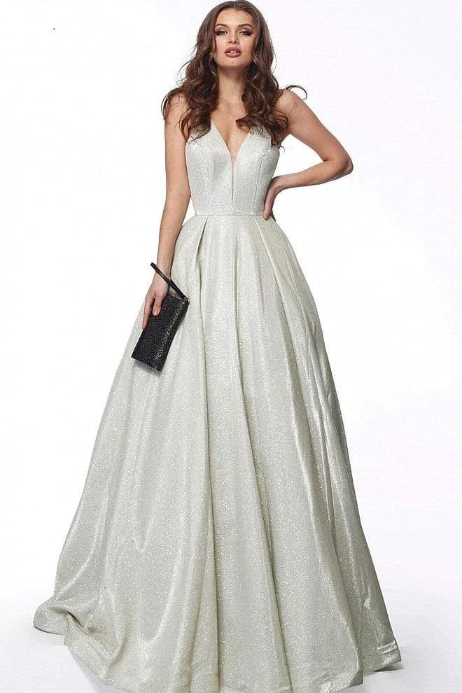 JVN By Jovani Jovani - JVN65851 Metallic Crisscross Strapped A-Line Gown 7 JVN By Jovani Jovani - JVN65851 Metallic Crisscross Strapped A-Line Gown