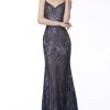 JVN By Jovani Formal Gowns Jovani - JVN66960 Embellished V-Neck Trumpet Dress 1 JVN By Jovani Formal Gowns Jovani - JVN66960 Embellished V-Neck Trumpet Dress