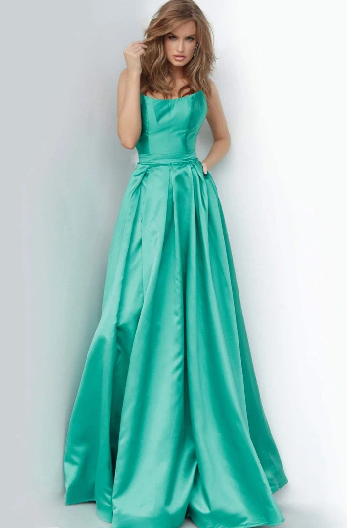 JVN By Jovani Jovani - JVN67858 Strapless Pleated Ballgown With Slit And Train 3 JVN By Jovani Jovani - JVN67858 Strapless Pleated Ballgown With Slit And Train