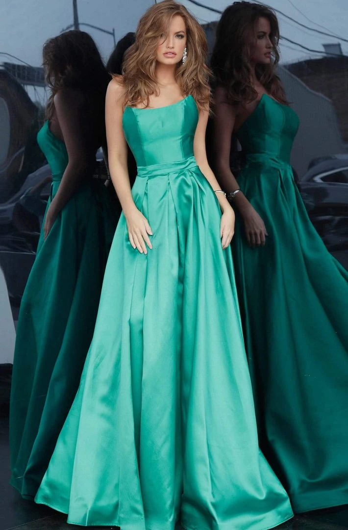 JVN By Jovani Jovani - JVN67858 Strapless Pleated Ballgown With Slit And Train 6 JVN By Jovani Jovani - JVN67858 Strapless Pleated Ballgown With Slit And Train