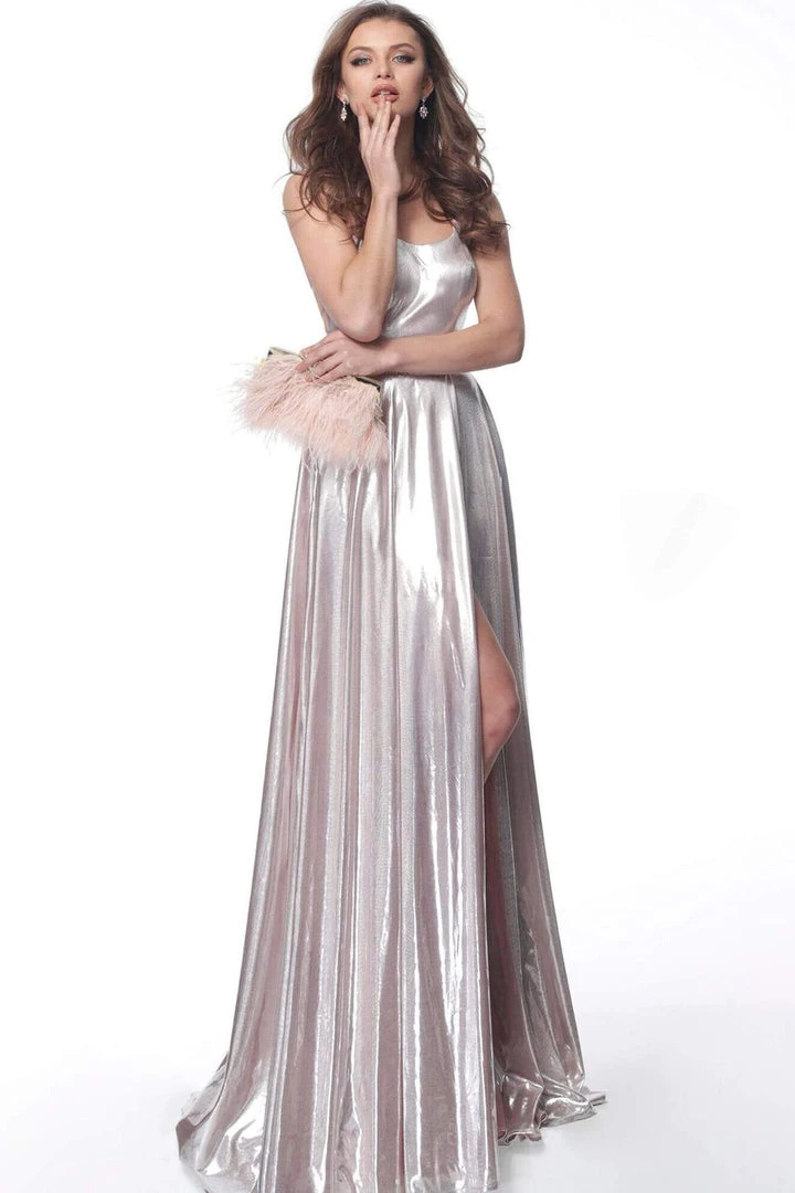 JVN By Jovani Jovani - JVN68195 Sleeveless Scoop Metallic A-Line Dress Formal Gowns 3 JVN By Jovani Jovani - JVN68195 Sleeveless Scoop Metallic A-Line Dress Formal Gowns