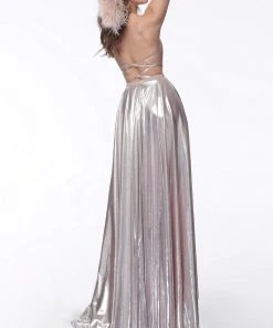 JVN By Jovani Jovani - JVN68195 Sleeveless Scoop Metallic A-Line Dress Formal Gowns 7 JVN By Jovani Jovani - JVN68195 Sleeveless Scoop Metallic A-Line Dress Formal Gowns