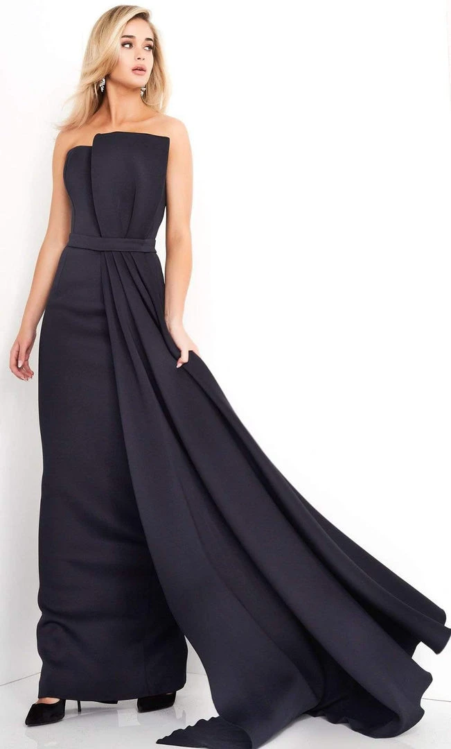 Jovani - Strapless Bow Accent Long Sheath Evening Gown 1092SC - 1 Pc White In Size 2 Available 4 Jovani - Strapless Bow Accent Long Sheath Evening Gown 1092SC - 1 Pc White In Size 2 Available