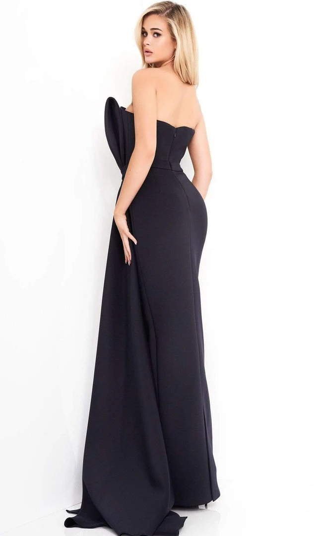 Jovani - Strapless Bow Accent Long Sheath Evening Gown 1092SC - 1 Pc White In Size 2 Available 5 Jovani - Strapless Bow Accent Long Sheath Evening Gown 1092SC - 1 Pc White In Size 2 Available