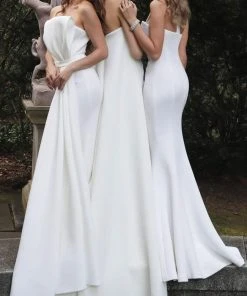 Jovani - Strapless Bow Accent Long Sheath Evening Gown 1092SC - 1 Pc White In Size 2 Available 11 Jovani - Strapless Bow Accent Long Sheath Evening Gown 1092SC - 1 Pc White In Size 2 Available