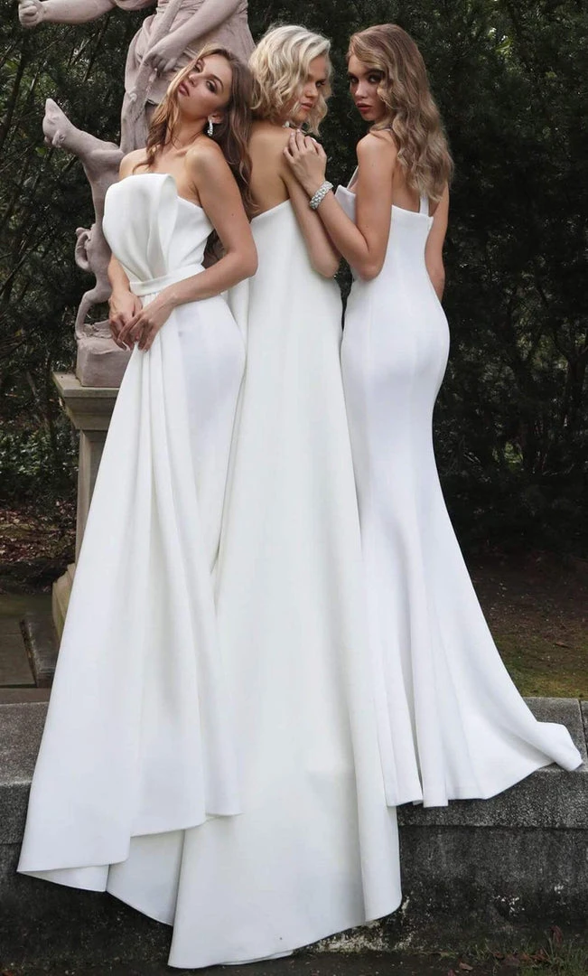 Jovani - Strapless Bow Accent Long Sheath Evening Gown 1092SC - 1 Pc White In Size 2 Available 7 Jovani - Strapless Bow Accent Long Sheath Evening Gown 1092SC - 1 Pc White In Size 2 Available