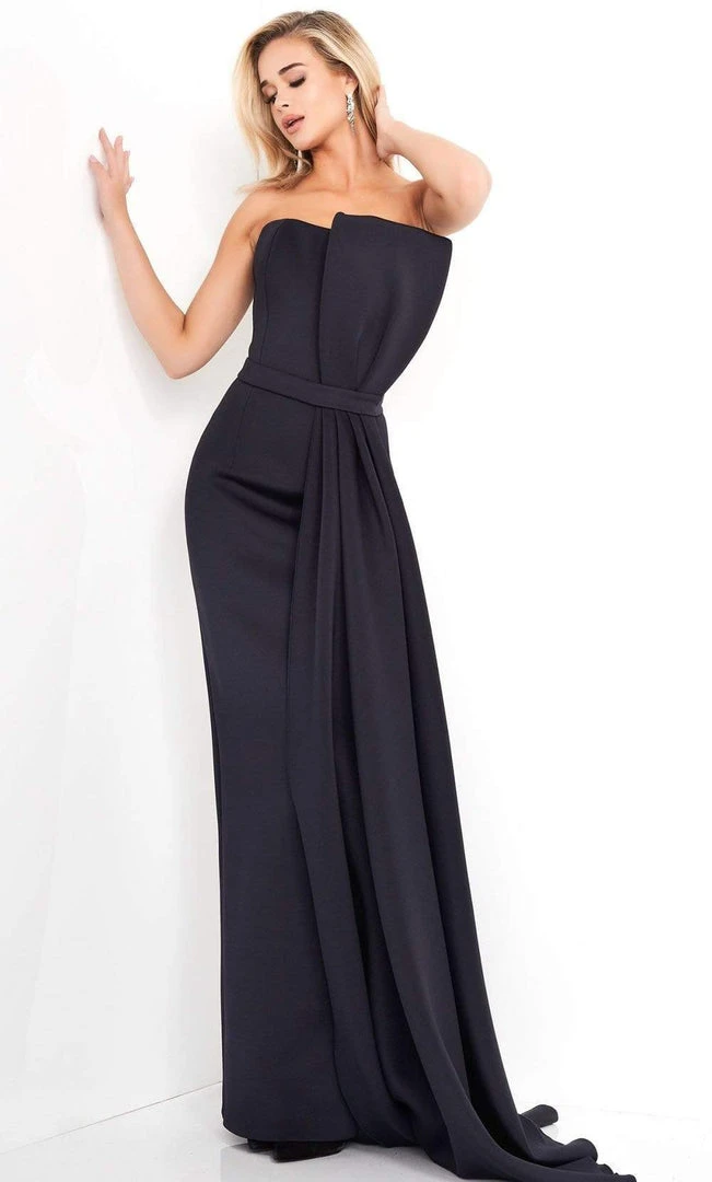 Jovani - Strapless Bow Accent Long Sheath Evening Gown 1092SC - 1 Pc White In Size 2 Available 6 Jovani - Strapless Bow Accent Long Sheath Evening Gown 1092SC - 1 Pc White In Size 2 Available