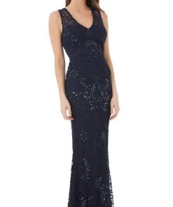 Formal Gowns JS Collections - 866348 Sequined V Neck Dress With Bolero 11 Formal Gowns JS Collections - 866348 Sequined V Neck Dress With Bolero