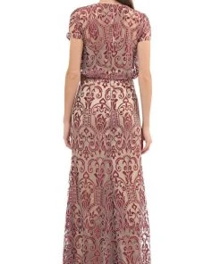 Formal Gowns JS Collections - 866967 Embroidered Blouson Long Dress